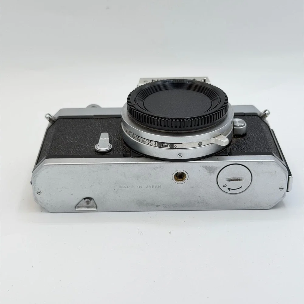 Nikon Nikomat FTN 35mm SLR Film Camera Body Silver Black Made in Japan Working